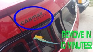 How to Take Carmax Sticker off